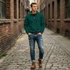 Men's Casual Half-Zip Stand Collar Sweatshirt Loose Fit Big Size for Everyday Wear