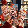 6pcs Traditional New Year Red Envelopes Cartoon Lucky Money Packets  Spring Festival Supplies