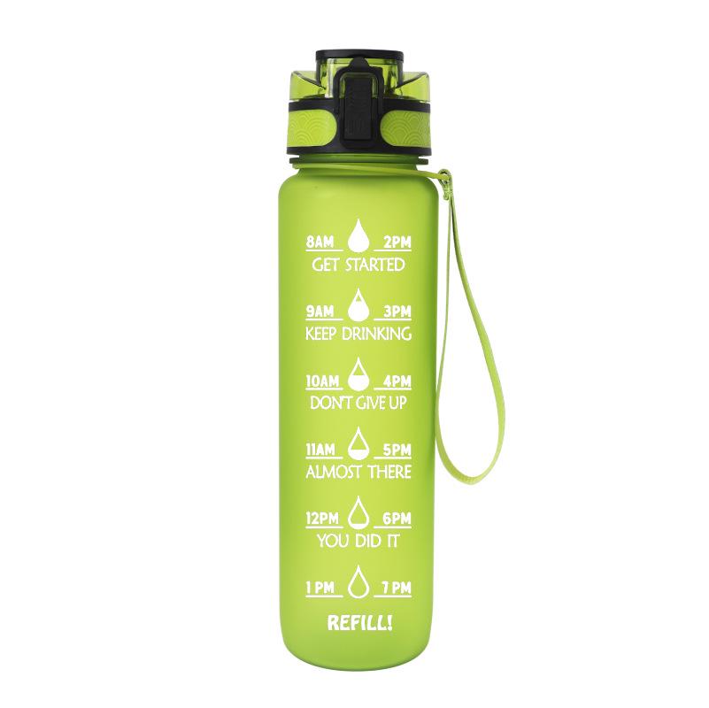 1000ml Large Capacity Tritan Sports Water Bottle with Handle for Fruit Tea