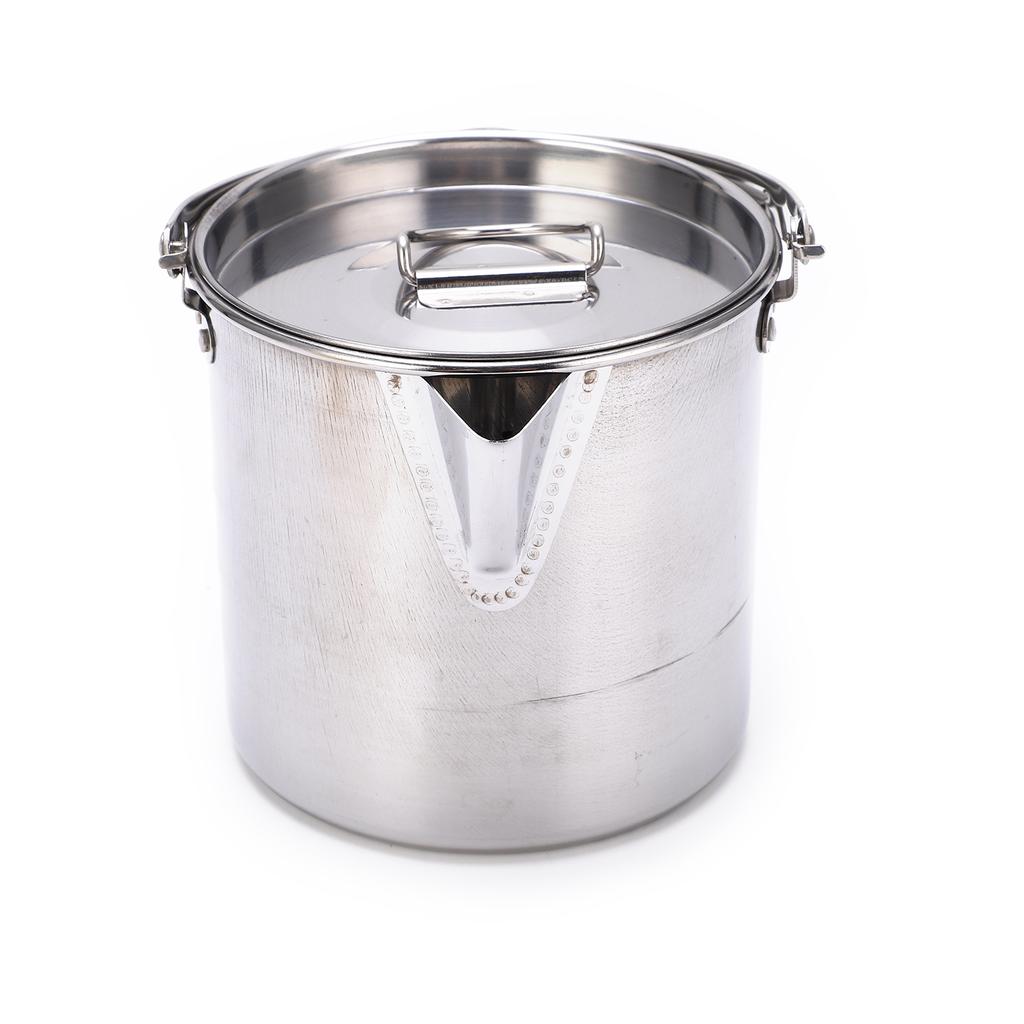 Camping Kettle Stainless Steel HeatResistant Anticorrosion Durable Sturdy Portable Hiking Pot