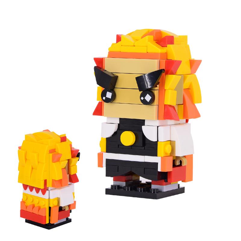 MOC Sady kostek Kreslený film BrickHeadsed Model DIY Akční figurky Stavebnice scény Hračky pro děti Pro děti Dárek