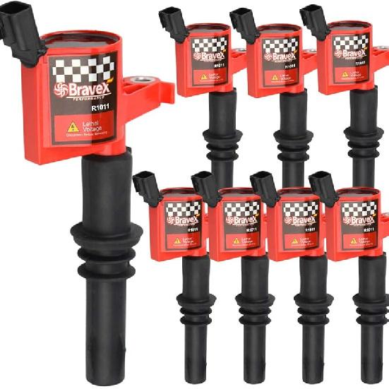 High Performance Ignition Coil 8 Pack -Upgrade 15% More Energy For Ford F-150 F-250 F-350 4.6L 5.4L V8 CROWN VICTORIA EXPEDITION MUSTANG LINCOLN красный