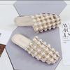 Fashion Comemore Fashion Summer Beach Sandals Shoes Pearl Sandals Belt Roman Flat Women Flip Flops Casual Flat Slippers Women Sandalias