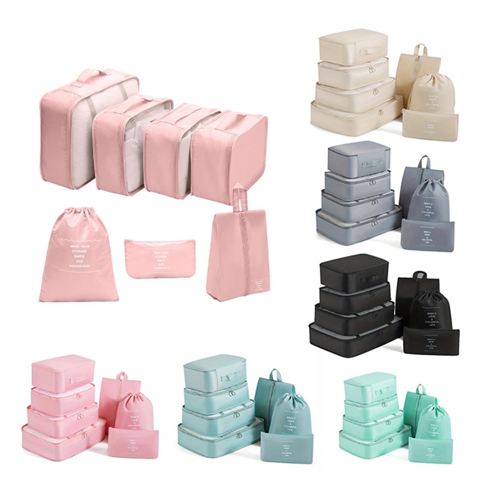 7-Piece Diagonal Travel Storage Bag Set, Large Capacity, Multi-Purpose, Classified Clothing, Washing And Beauty