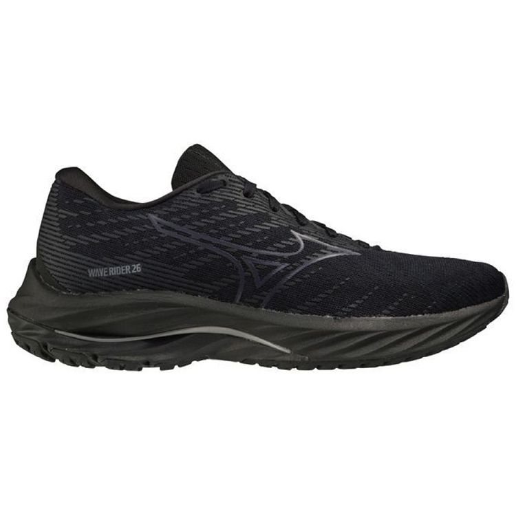 Mizuno Wave Rider 26 Schwarz Dunkelgrau Damen Sneaker J1GD220323