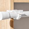 Japanese Style No-Drill Telescopic Curtain Hanging Rod with Hook and Clip Holder