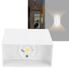 LED Wall Light 7W Indoor   Lamp Bedroom Hallway Porch Balcony Decoration 100265V(Black ShellWhite Light )