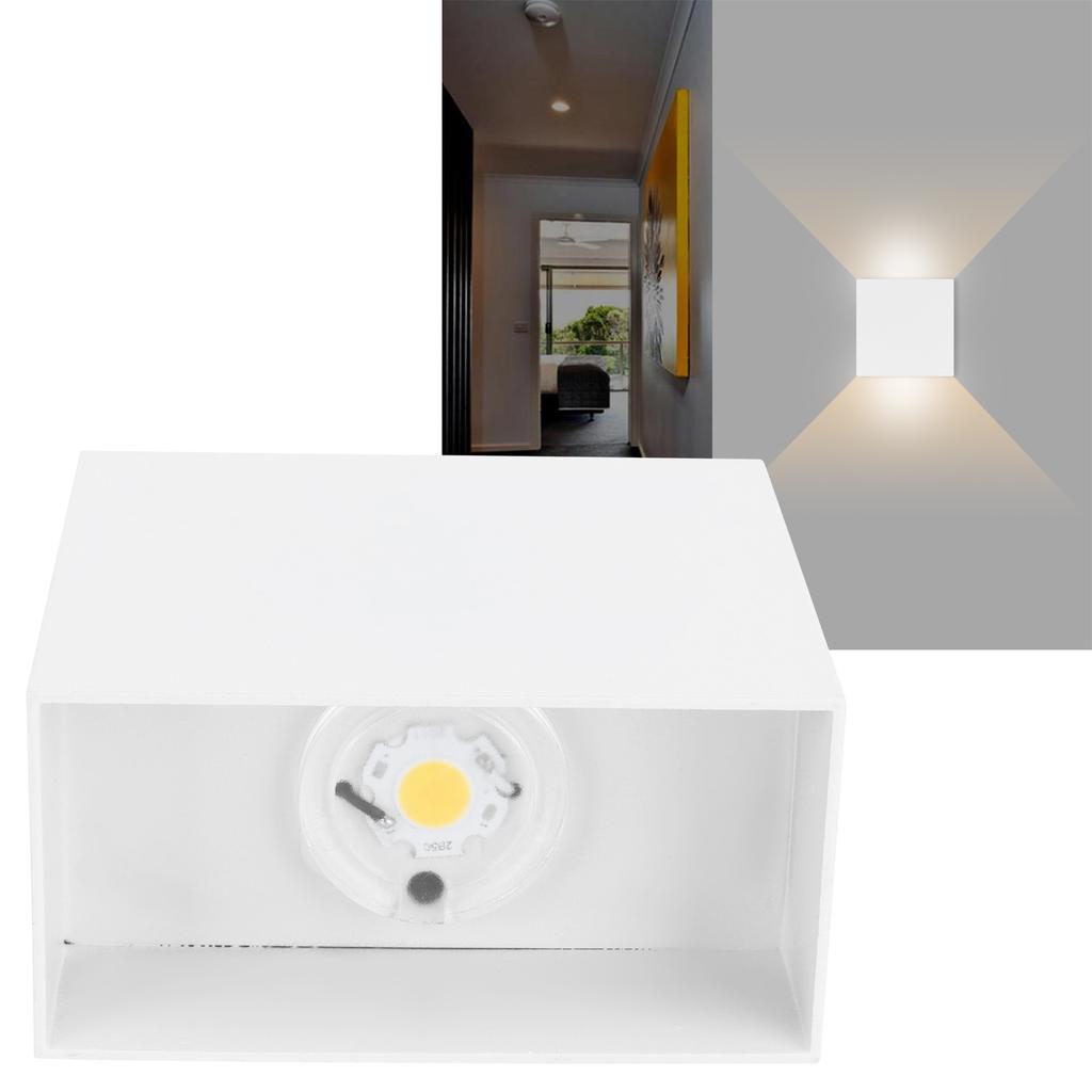 LED Wall Light 7W Indoor   Lamp Bedroom Hallway Porch Balcony Decoration 100265V(Black ShellWhite Light )