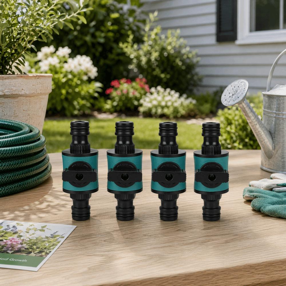4PCS Dual Head Garden Hose Connector Plastic Plastic Hose Quick Connector  Greenhouse Gardening