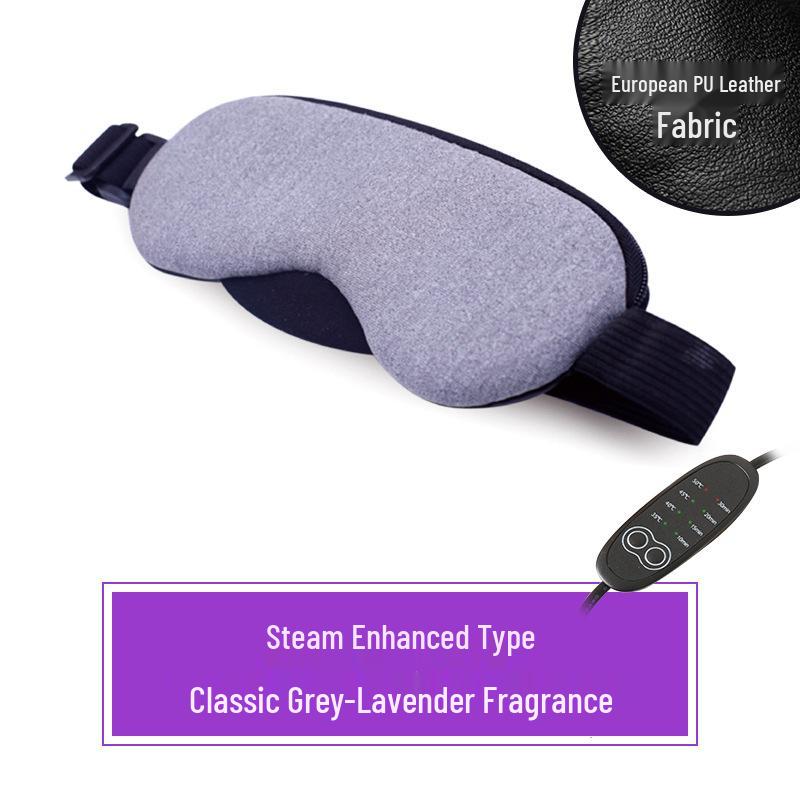 Changzhi USB Heated Leather Eye Mask with Hot/Cold Packs - Cartoon Design, Light Blocking, and Non-stick Makeup Protector