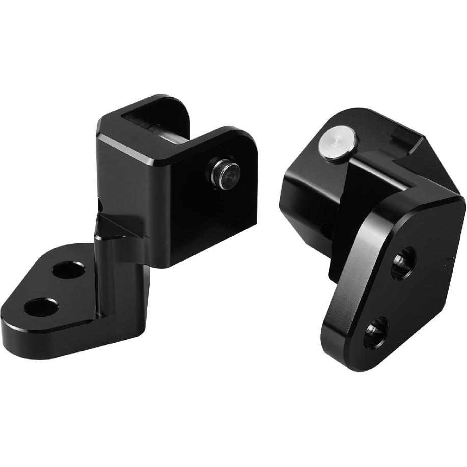 NICECNC Aluminium Footboard Lowering Stand Lowering Footrest Footpeg Support Bracket Compatible with Kawasaki KLR650 1987-2018, Black