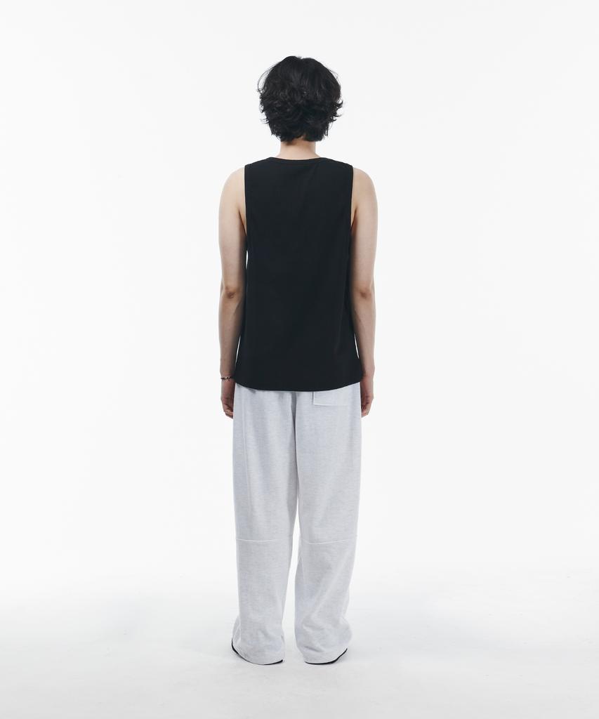 SIGNATURE Ribbed Sleeveless T-Shirt [Black]