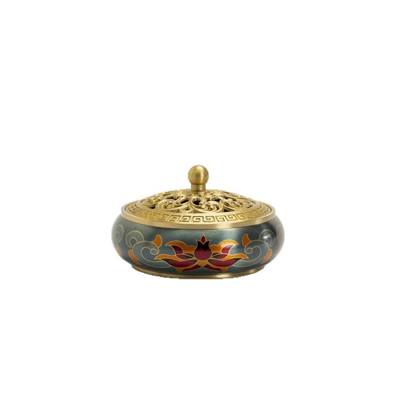 Ceramic Incense Burner with Incense Handmade Smudging Burn Bowl for Stick or Coil Incense Sage Cones Frankincense and Mosquito