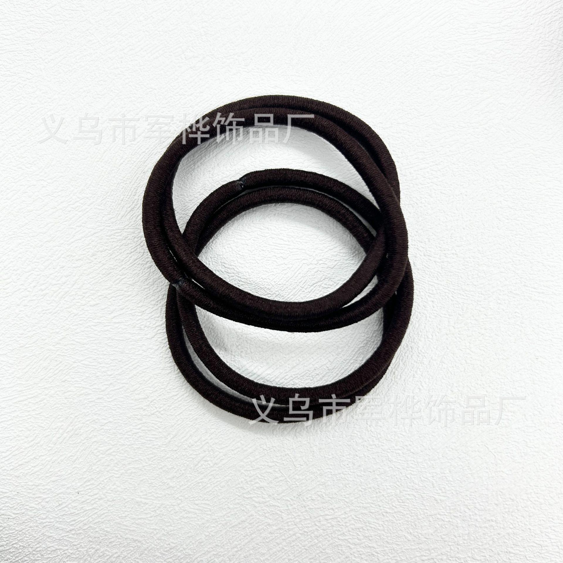 

Резинка для волос 0,4 мм, повязка на голову, простая и эластичная резинка для волос, веревка для волос, аксессуары для волос, резинка для головного убора. чёрный