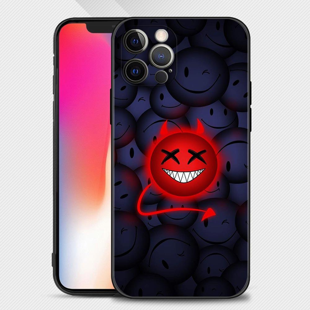 Scary Smile Skeleton Devil Case For Apple iPhone 14 13 12 11 Pro Max 13 12 Mini XS Max XR X 7 8 Plus 6 6S Silicone Shell