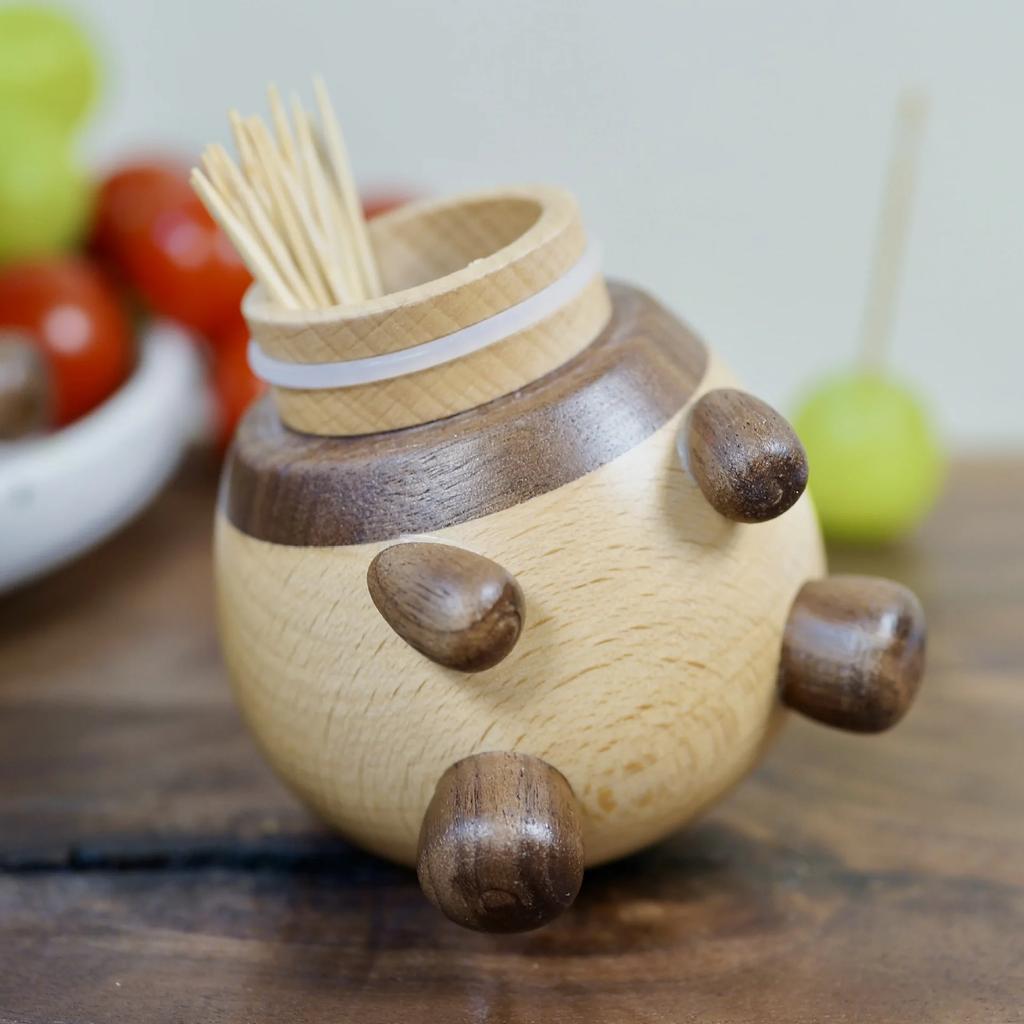 Cute Cartoon Giant Panda Wooden Toothpick Barrel B&B Toothpick Jar Wooden Toothpick Barrel Storage Toothpick Box Ornaments