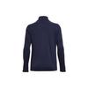 Under Armour Solid Color Stand Collar Half-Zip Long Sleeve T-Shirt Women Tops Navy-Blue 1382923-410