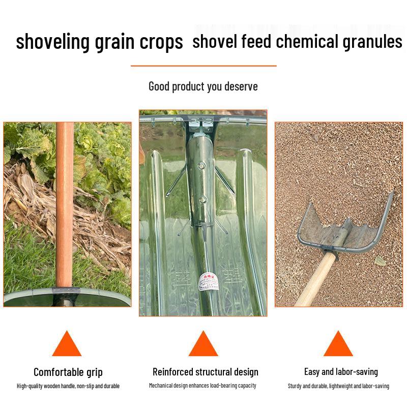 Large Thickened Tempered Plastic Snow & Grain Shovel