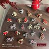 2026 New Year Little Horse Nail Art Decorations - Gold, Silver, and Red Rhinestone Press-on Nail Accessories