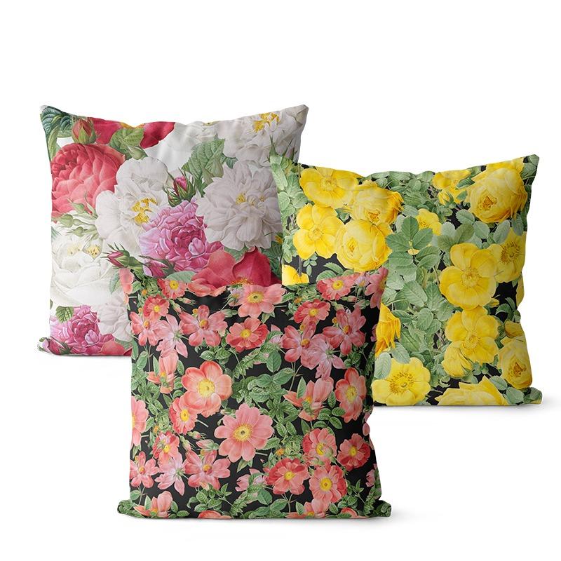 Rosenpflanze Blume Kissenbezug Schlafsaal Dekoration Büro Wohnzimmer Sofa Heim Kissenbezug