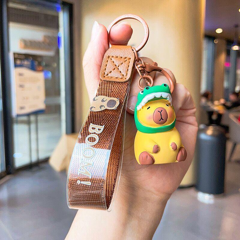 Capybara Keychain Creative Resin Cute Animal Car Accessory For Gift Giving
