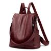 Women's Retro Anti-theft Faux Leather Backpack - High-end, Versatile, Large Capacity