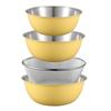 New 304 Stainless Steel Salad Mixing Bowl Sets Egg Beater Basin Dough Food Container Kitchen Fruit Vegetable Whisking Salad Bowl Set