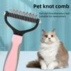 Pet Fur Knot Cutter Brush 2 Sided Comb Dog Cat Grooming Hair Remove Tools Puppy Hair Shedding Trimmer Clean Deshedding Brushes