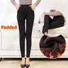 Middle-aged and Elderly Mom Pants Winter Padded Elastic Waist Female Bottoming Large Size High Waist Warm Long Pants