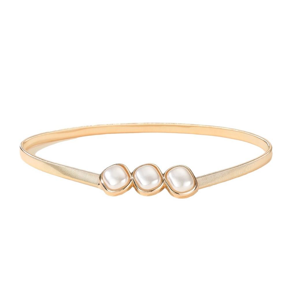 Metal Spring Belt Women'S Dress Shirt Sweater Elastic Elastic Waist Chain Waist Seal