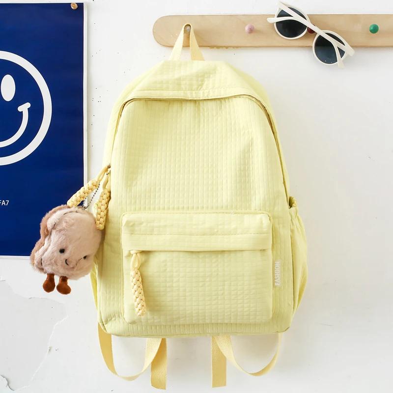 

Внутренний карман на молнии для женщин, прочные рюкзаки, повседневные сумки с клапаном большой вместимости, мягкий холст