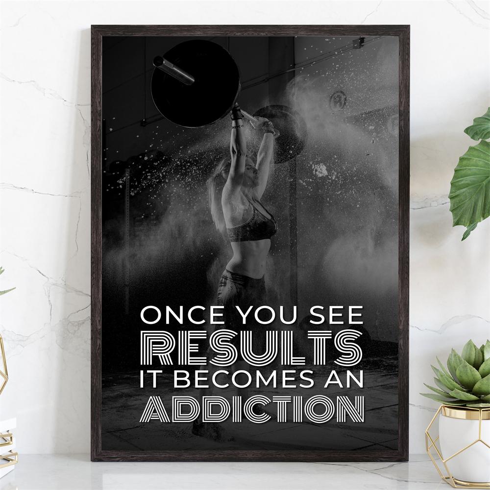 Arte de Pared para Gimnasio Póster de Gimnasio Cita Motivacional Gimnasio en Casa Citas Motivacionales de Fitness Láminas Decoración de Pared Moderna para Sala de Gimnasio