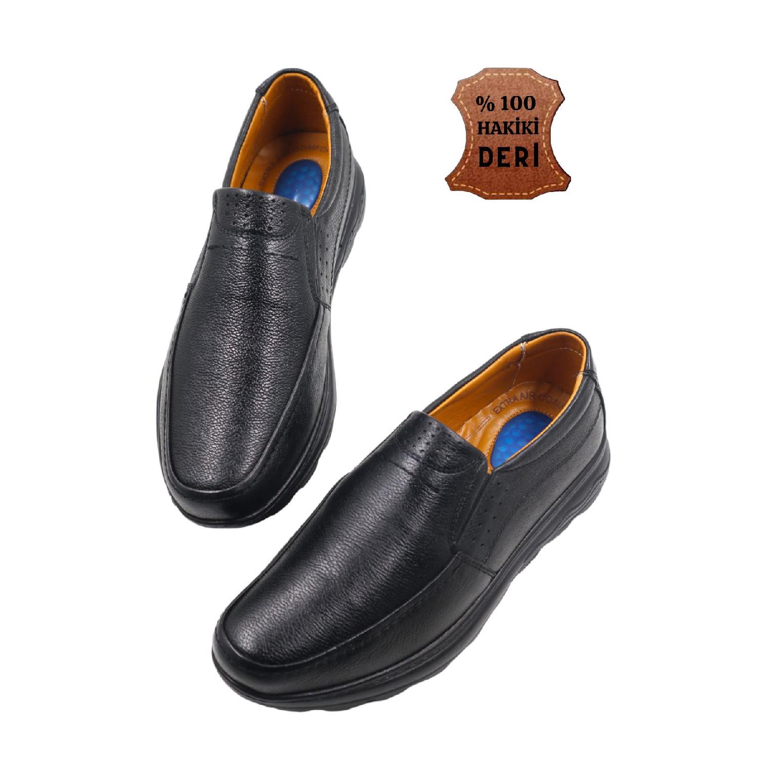 

Men s Genuine Inner Outer Leather Orthopedic Gel Sole Casual Shoes 40 чорний
