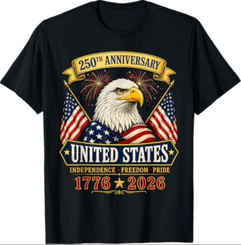 250 Anniversary USA 4th of July Patriotic 250 Years American T-Shirt 2XL