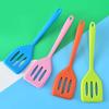 Food Grade High Temperature Resistance Slotted Spatula with Hole Arc Edge Long Handle Baking Shovel Household Supplies