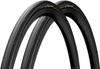 Continental Ultra Sport 3 Black/Black 700x25C FB Road Clincher Tires, Set of 2