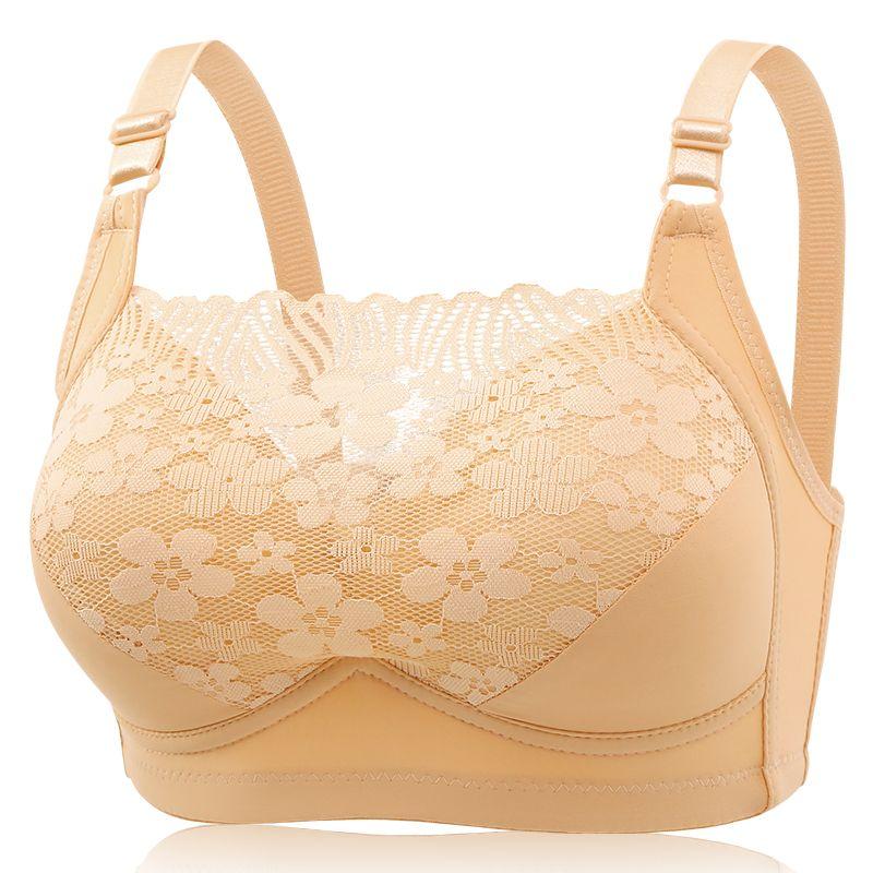 

Женский тонкий бюстгальтер больших размеров без бретелек с антибликовым покрытием, сексуальный, регулируемый 36/80B бежевый