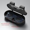 Mirror Glossy Multifunctional Glasses Case, Car Sunshade, Glasses Clip Card, 2-In-1 Storage Box, High-End Sunglasses Holder