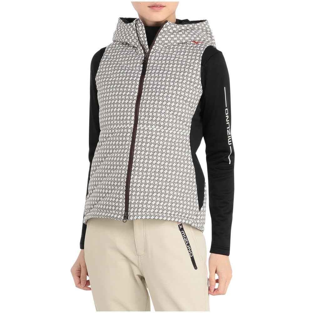 

Mizuno Breath Thermo Tech Lining Down E2MEB702 Vest, Heat-Generating Material, Women s, Off-White,