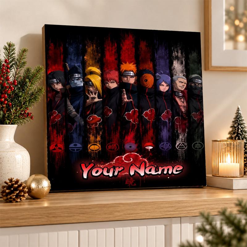 Akatsuki Naruto Custom Name Diamond Painting Personalized 5D Full Drill DIY Diamond Art Home Decor