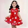 2026 Girl Short-Sleeved Dress Cute Kuromi Hello Kitty print Skirt Summer New Clothes Original Brand Clothing Children's sleep