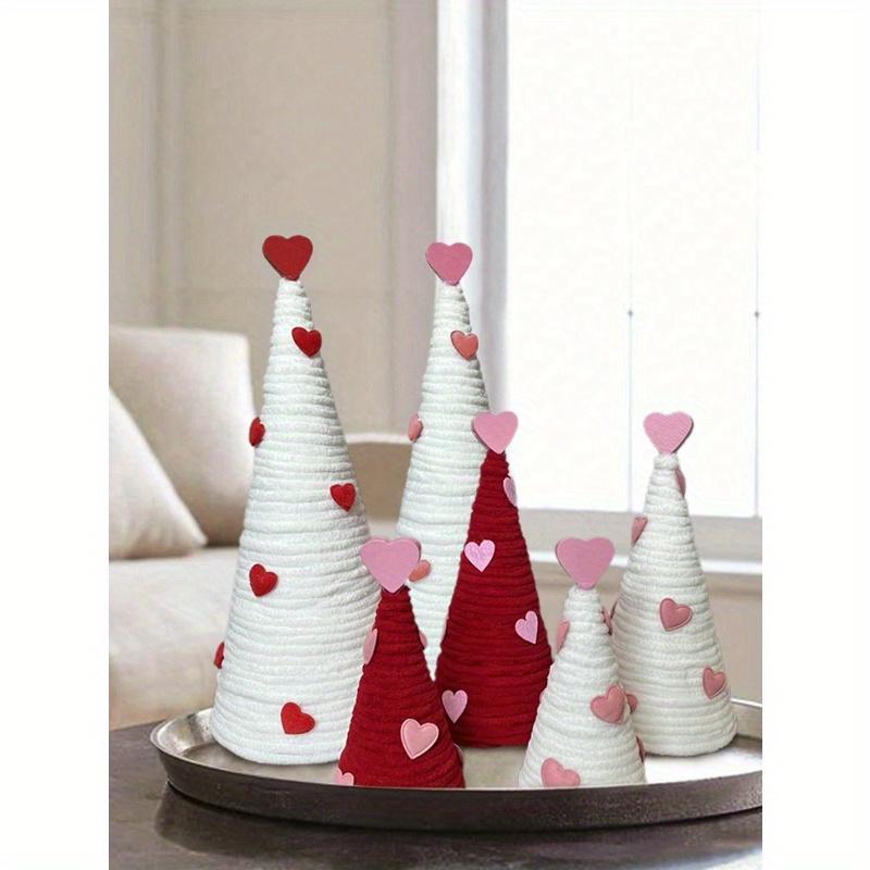 12/15/20cm Romantic Valentine's Day Love Christmas Tree Tabletop Decoration, Heart Decorative Proposal Wedding Party Scene Decoration