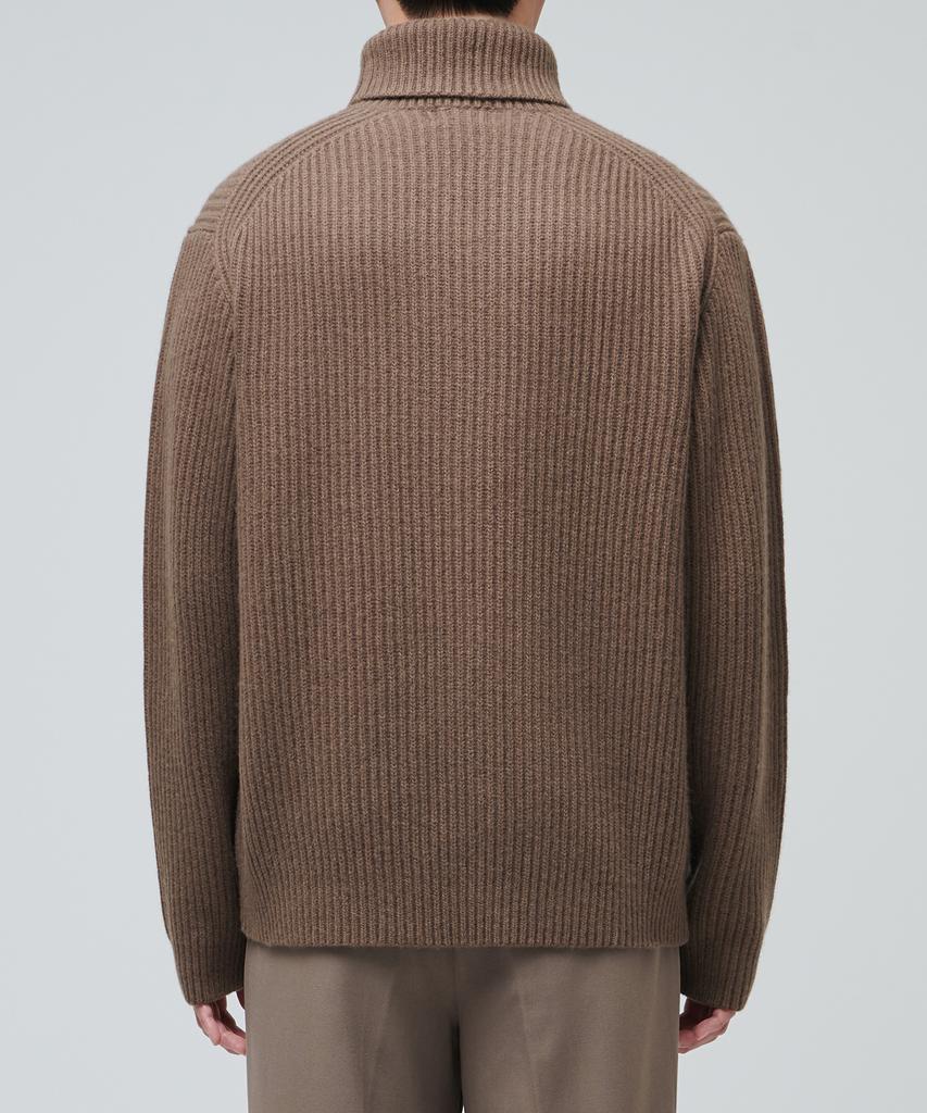 MUSINSA STANDARD Lambswool Ribbed Turtleneck Knit [Mocha]