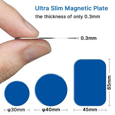 Metal Plate Disk Iron Sheet Iron Thin Slice Round Square Magnet Stand for Telecommunications Mobile Phone Car Accessories
