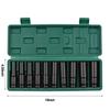 Geevorks 1/2Inch Drive Hex Impact Socket Set 10-Piece Deep Socket Metric Sizes 8-19mm CR-V Material with Storage Box