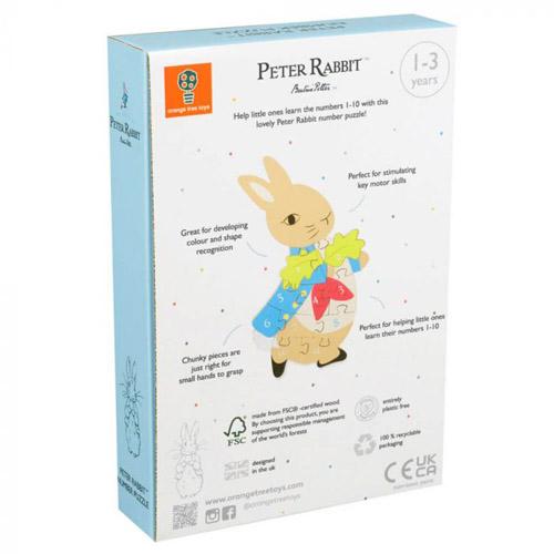 Puzzle cu numere din lemn Peter Rabbit