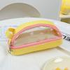 Double Layer Large Pencil Case for Girls Boys Cute Clear Pencil Case Zipper Pencil Pouch Aesthetic