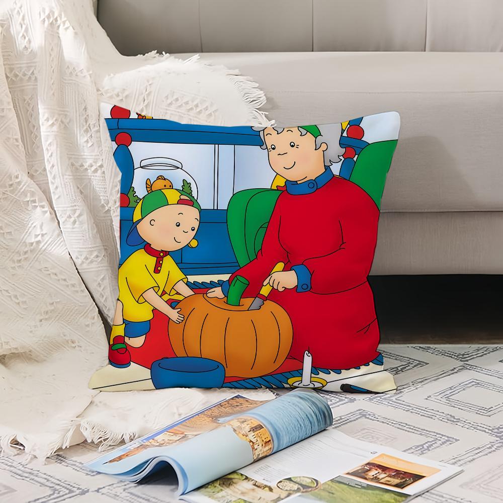 Cartoon Cute Caillou Pillow Case Office Cushions Suitable For Sofa Car Bedroom Decorative Cushion Cover