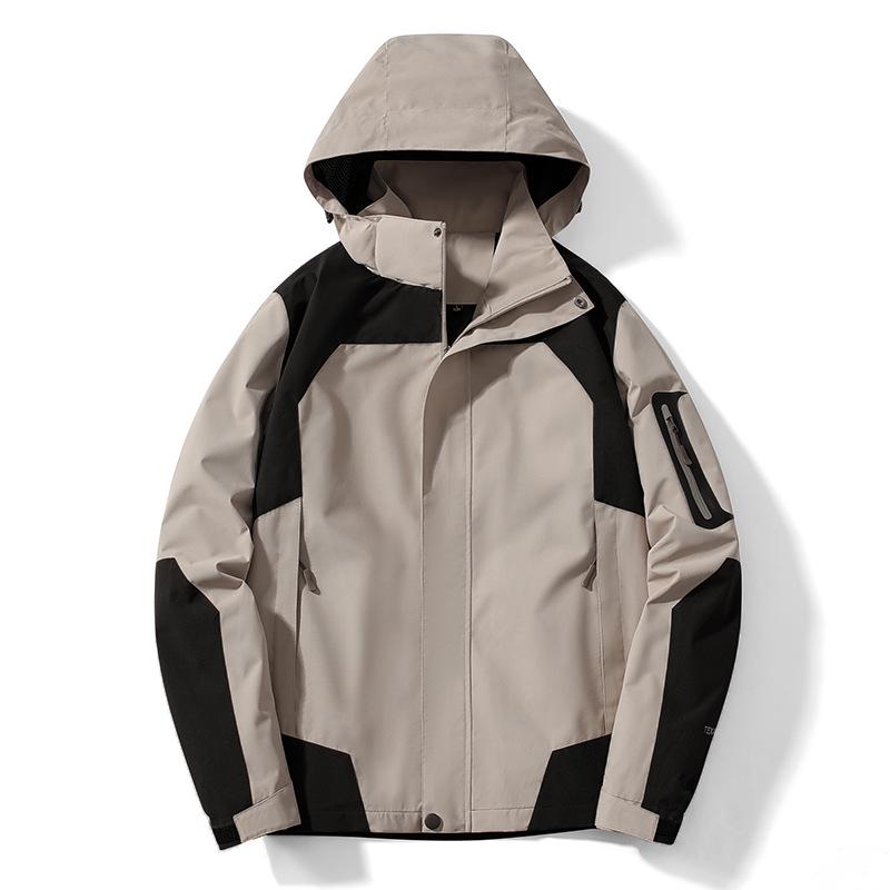 Wasserdichte Kapuzen-Wanderjacke für Damen und Herren für Herbst/Winter