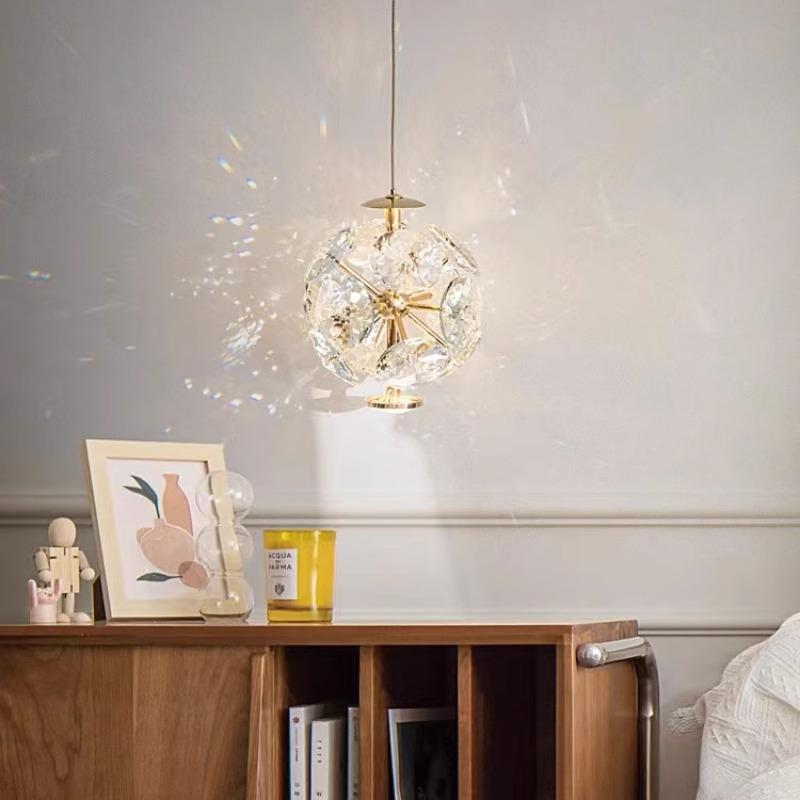 K9 small crystal chandelier bedroom bedside lamp warm atmosphere pendent light luxury crystal wall lamp corridor ceiling lamp